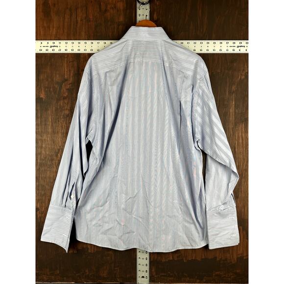 Vineyard Vines Shep Ian Button Down Long Sleeve Shirt Striped Blue Pink 16 1/2 R - Picture 6 of 6